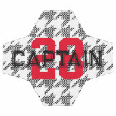 スポーツ千鳥格子のチームキャプテンNUMBER年 サッカーボール (フラット)