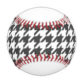 スポーツ千鳥格子のボールクラシックブラックレッドホワイト 野球ボール (正面)