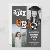 スポーツ卒業式サッカーバスケットボールインヴィータ 招待状 (正面)