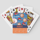 スポーツ名パーソナライズされたバスケットボールファンパターン トランプ (裏面)