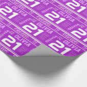 スポーツ名前をカスタムする年齢ガールズ21歳の誕生日ラップ ラッピングペーパー (角)