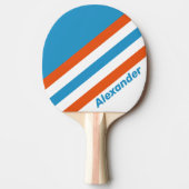 スポーツ夏期ノスタルジックストライプな名前 卓球ラケット (正面)