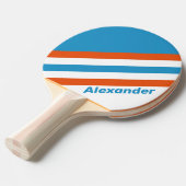 スポーツ夏期ノスタルジックストライプな名前 卓球ラケット (正面アングル)