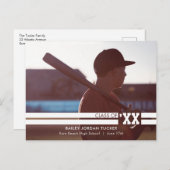 スポーツ大学院生写真フルアナウンスメント ポストカード (正面/裏面)