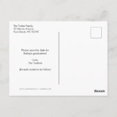 スポーツ大学院生写真フルアナウンスメント ポストカード (裏面)