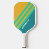 スポーツ太陽に照らストライプされた海の名前 ピックルボールラケット (裏面)