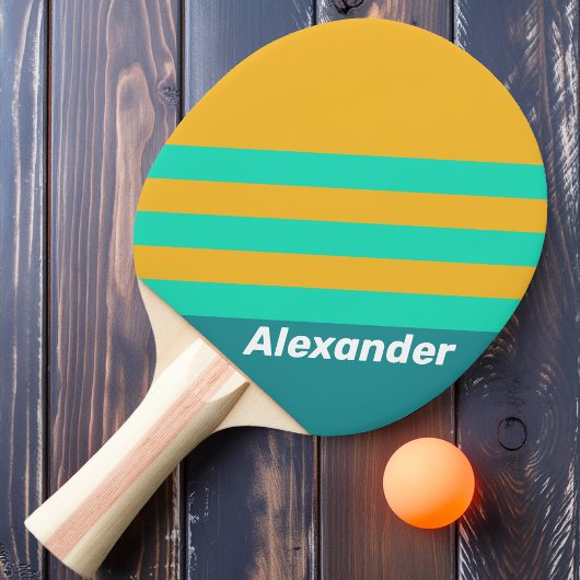 スポーツ太陽に照らストライプされた海の名前 卓球ラケット