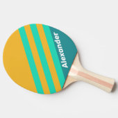スポーツ太陽に照らストライプされた海の名前 卓球ラケット (横)