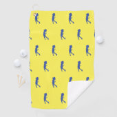 スポーツ女性ブルーゴルファーのシルエットゴルフタオル ゴルフタオル (インサイチュ)