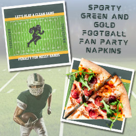スポーツ好きなフットボールファンのためのテールゲートパーティー用ナプキン スタンダードランチョンナプキン