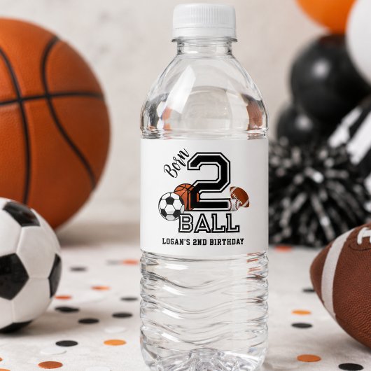 スポーツ好きな2歳の誕生日お祝いに Born 2 Ball ペットボトルラベル