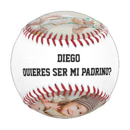 スポーツ好きのための教父への打診 "Quieres Ser Mi Padrino" 野球ボール