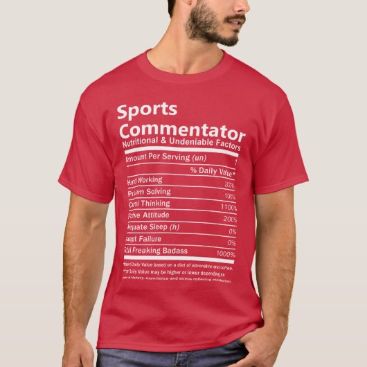 スポーツ実況者の栄養と仲間たち Tシャツ (正面)