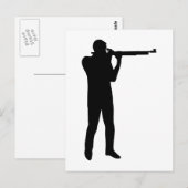 スポーツ射撃、 発砲銃 ポストカード (正面/裏面)