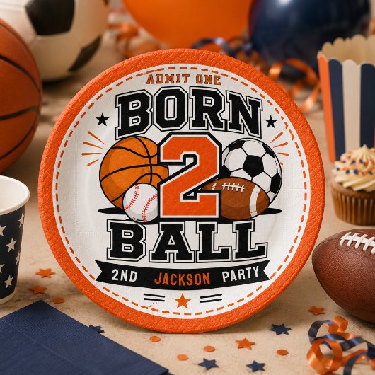 スポーツ少年に生まれて スポーツボーイ2歳の誕生日会 ペーパープレート