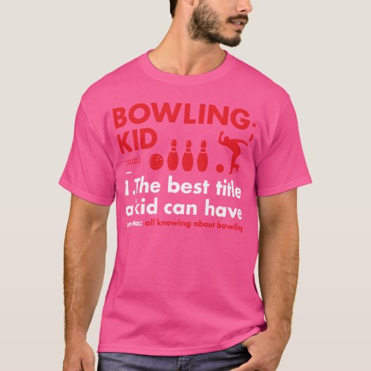 スポーツ少年定義 ボウリング 楽しい少年 Tシャツ (正面)