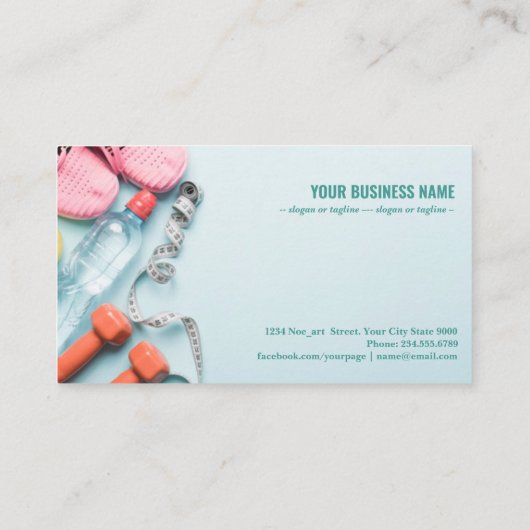 スポーツ属性のセット 名刺 (裏面)