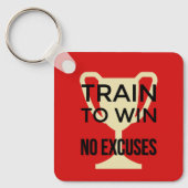 スポーツ引用文の列車が写真文字に勝つ キーホルダー (正面)