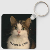 スポーツ引用文の列車が写真文字に勝つ キーホルダー (裏面)