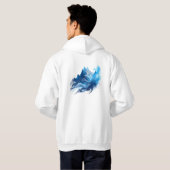 スポーツ愛好家のためのエネルギッシュ・ブルー パーカ (裏面フル)