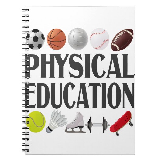 スポーツ愛好家のための体育教育ヴィンテージギフト ノートブック (正面)