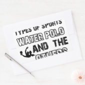 スポーツ愛好家のための水ポロロープデザイン 長方形シール (封筒)