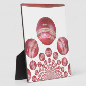 スポーツ愛好家のクリケットボールプリント フォトプラーク (側面)