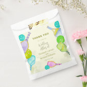 スポーツ愛好家の水の色のピックボールをテーマ結婚にした フェイバーバッグ (封をした状態)