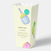 スポーツ愛好家の水の色のピックボールをテーマ結婚にした フェイバーボックス (裏面)