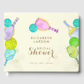 スポーツ愛好家の水彩画　ピックルボールにインスパイアされたウェディング ゲストブック (正面)