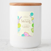 スポーツ愛好家の水彩画　ピックルボールにインスパイアされたウェディング フードラベル (正面)