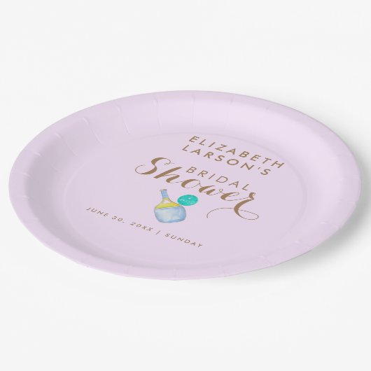 スポーツ愛好家の水彩画　ピックルボールにインスパイアされたウェディング ペーパープレート (アングル)