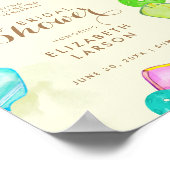 スポーツ愛好家の水彩画　ピックルボールにインスパイアされたウェディング ポスター (角)