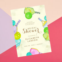 スポーツ愛好家の水彩画　ピックルボールにインスパイアされたウェディング