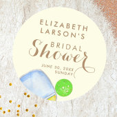 スポーツ愛好家の水彩画　ピックルボールにインスパイアされたウェディング ラウンドシール