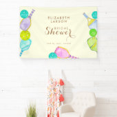 スポーツ愛好家の水彩画　ピックルボールにインスパイアされたウェディング 横断幕 (インサイチュ)