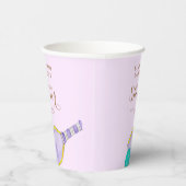 スポーツ愛好家の水彩画　ピックルボールにインスパイアされたウェディング 紙コップ (右)