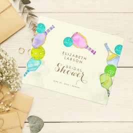 スポーツ愛好家の水彩画 ピックルボールにインスパレーションされたウェディング ゲストブック