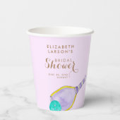 スポーツ愛好家の水彩画 ピックルボールにインスパレーションされたウェディング 紙コップ (裏面)