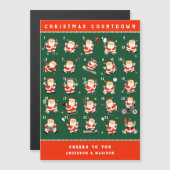 スポーツ愛好家クリスマスギフトカード マグネット招待状 (正面/裏面)