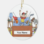 スポーツ愛好家 – 男性 セラミックオーナメント (左)