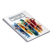 スポーツ感動的をテーマにしたスパイラルフォトノートブック ノートブック (右側)