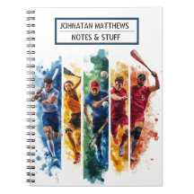 スポーツ感動的をテーマにしたスパイラルフォトノートブック