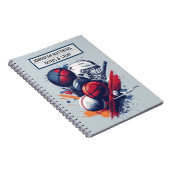 スポーツ感動的をテーマにしたスパイラルフォトノートブック ノートブック (右側)