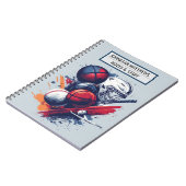 スポーツ感動的をテーマにしたスパイラルフォトノートブック ノートブック (左側)