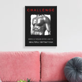 スポーツ成功やる気を起こさせる挑戦引用文 キャンバスプリント (インサイチュ (リビング))