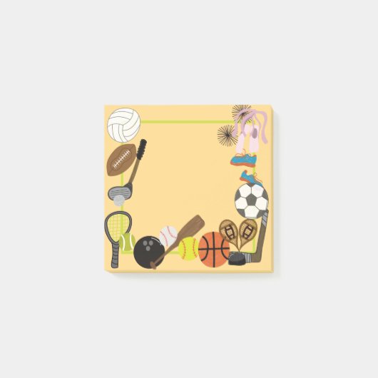 スポーツ投稿のメモ ポストイット (正面)