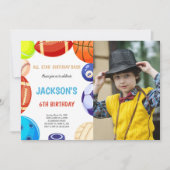 スポーツ招待状（写真あり） 招待状 (正面)