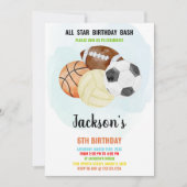 スポーツ招待状 招待状 (正面)