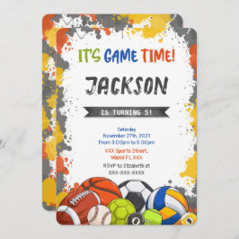 スポーツ招待状 招待状